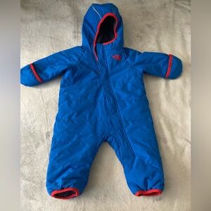 The North Face Kids Blue and Red One Piece Footie